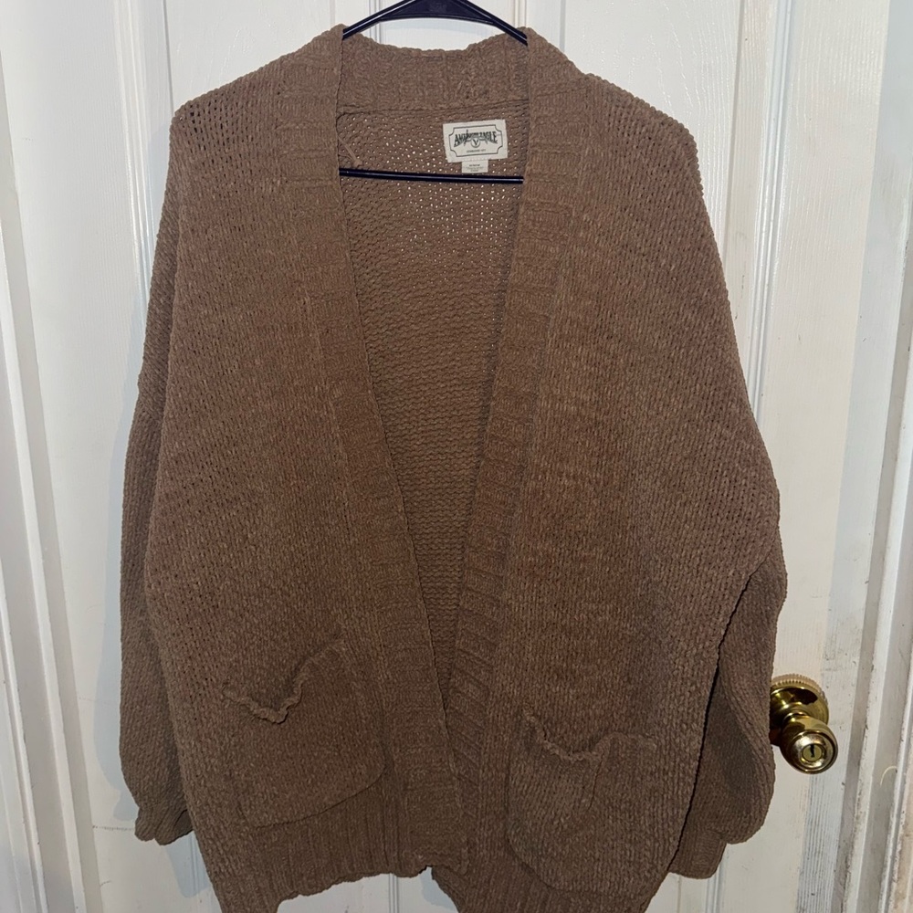 American Eagle Tan Knit Cardigan